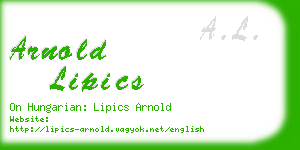 arnold lipics business card